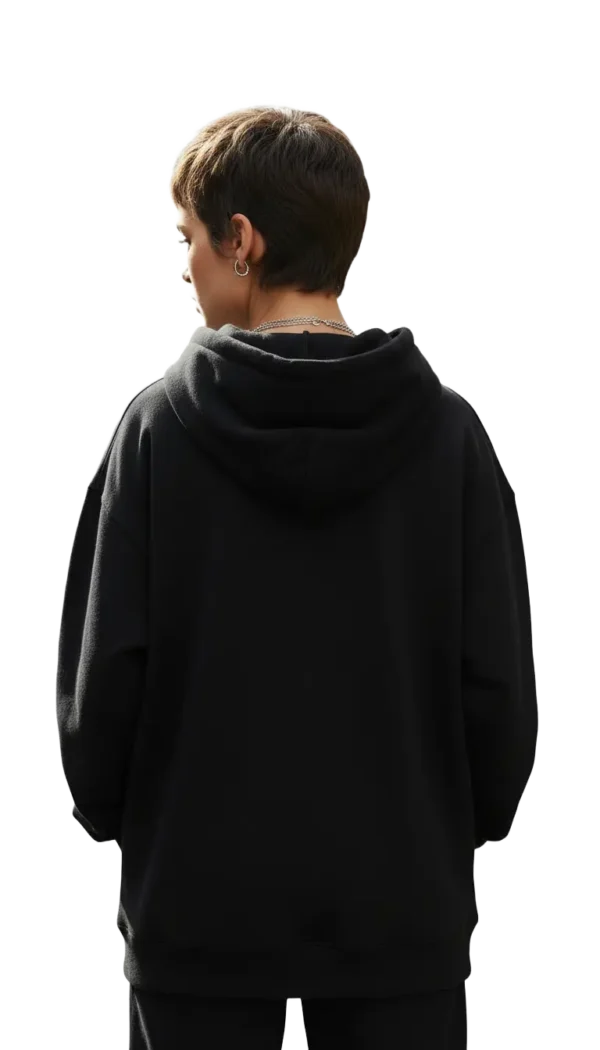Oversize Siyah Hoodie