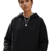 Oversize Siyah Hoodie