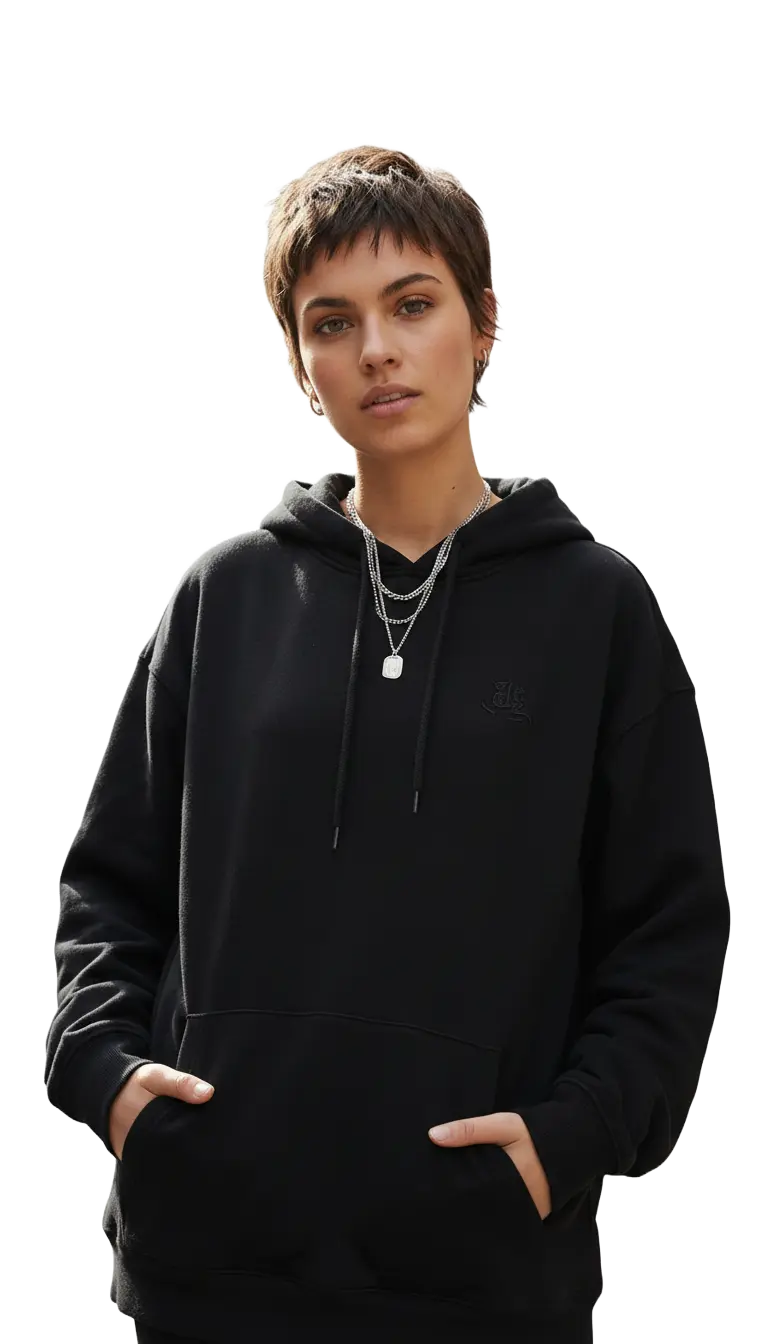 oversize-siyah-hoodie-on