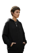 Oversize Siyah Hoodie