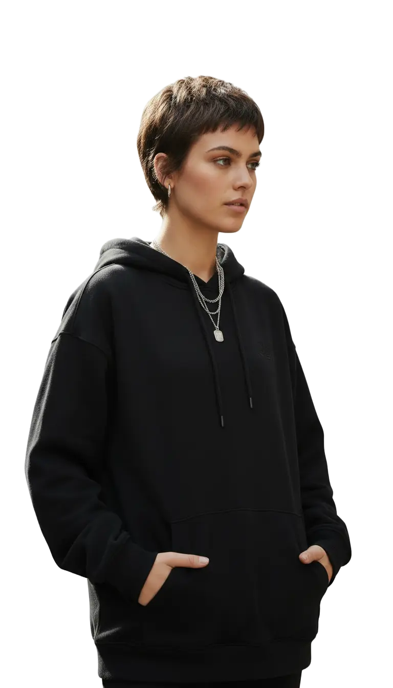 oversize-siyah-hoodie-on